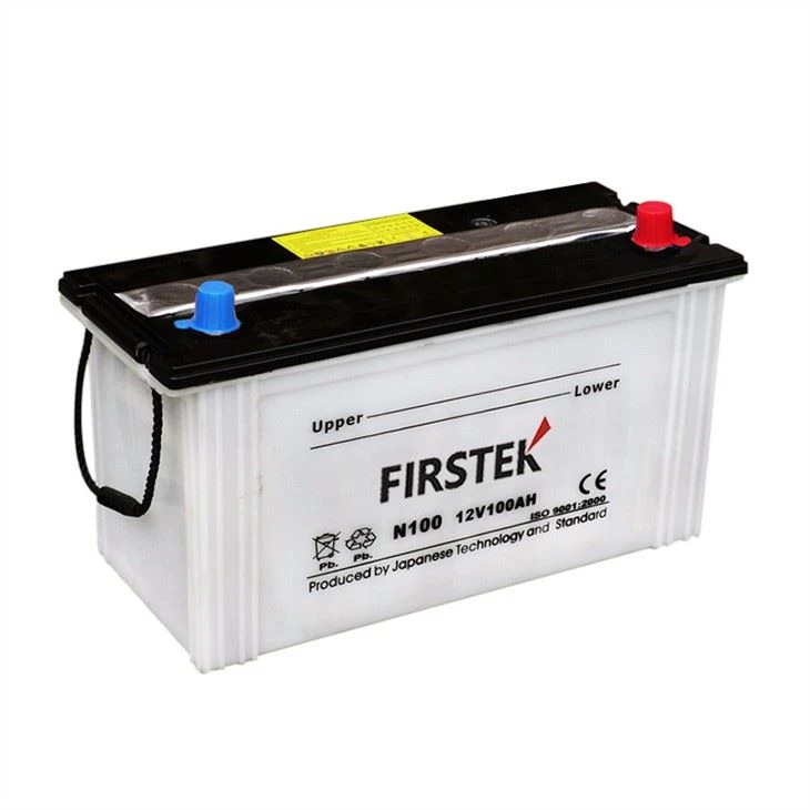 Bateria de cotxe N100L 12V 100AH ​​JIS carregada en sec